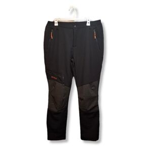 Postropaky Outdoor Snow Pants | 11" Rise | Stretch | Black | Zip Ankle | 12T